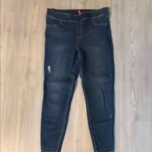 SPANX Blue Leggings with Stretch and Modern Fit